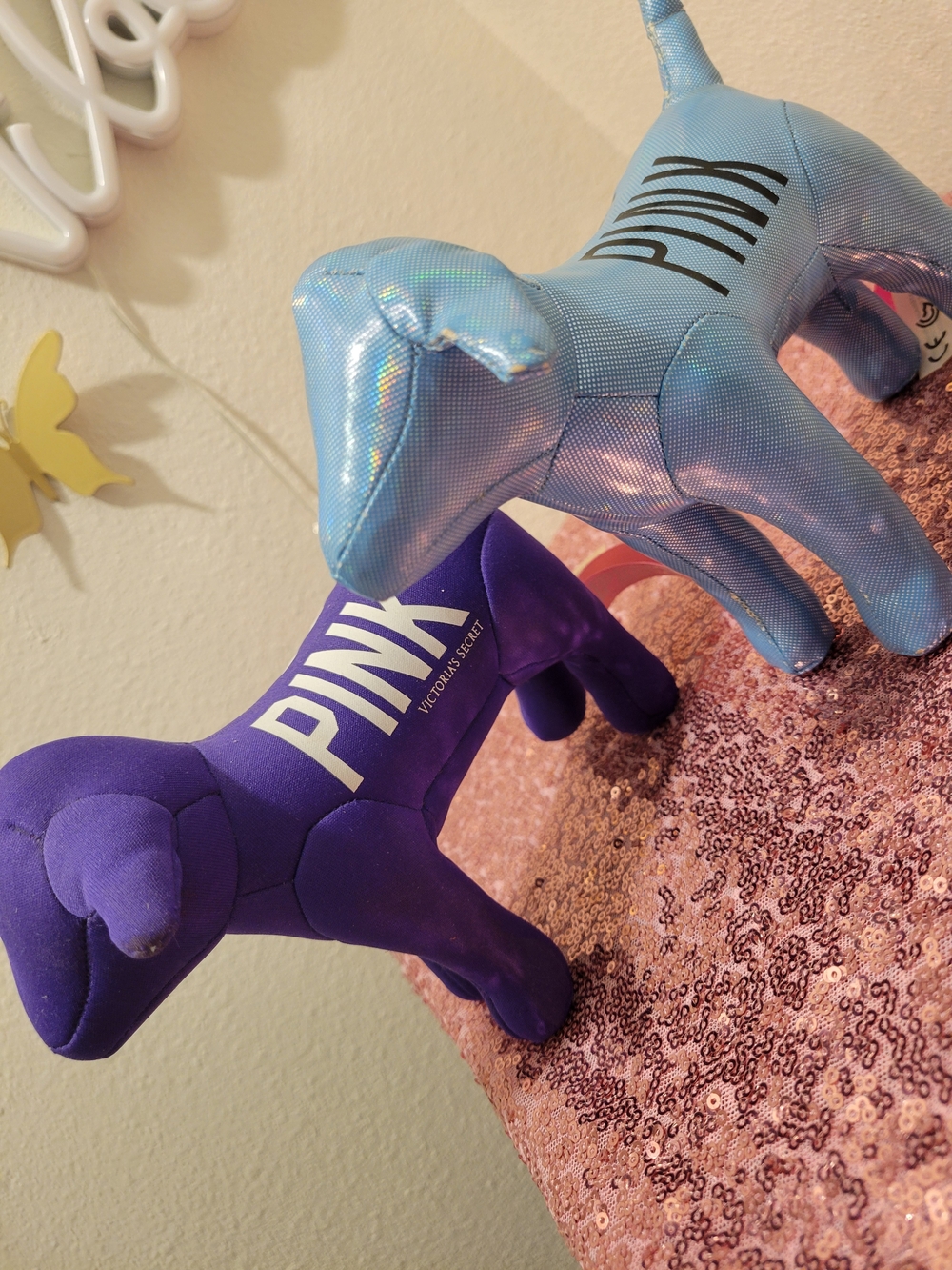 PINK Victoria's Secret Purple Plush Dog